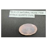 19.31 CT Natural Rose Pink Quartz