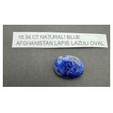 Natural Blue Lapis Lazuli Oval