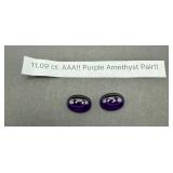 AAA Purple Amethyst Pair, 11.09 ct