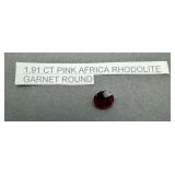 1.91 Ct Pink Rhodolite Garnet