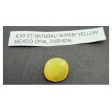 Natural Yellow Mexico Opal Cushion