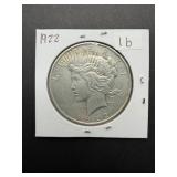 1922 Peace Silver Dollar Coin