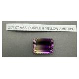 23.74-Carat Purple & Yellow Ametrine
