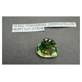 16.94ct Heart-Cut Citrine Gemstone