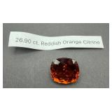26.90 Ct Reddish Orange Citrine