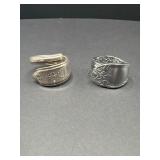 Two Spoon Rings in Sizes 10.5 and 9