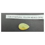 7.38 Ct Natural Yellow Mexico Opal