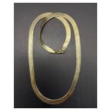 14k Gold Herringbone Necklace