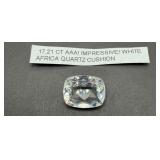 17.21 CT White Quartz Cushion