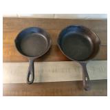 1 Wagner Ware and 1 Made in USA Cast Iron Skillets