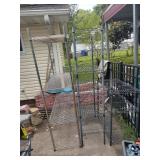 3 Metal Shelving Units