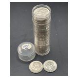 Roll of 1964-P Roosevelt Silver Dimes BU
