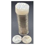 Roll of 90% Silver US Quarters