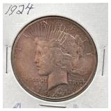 1924 Peace Silver Dollar