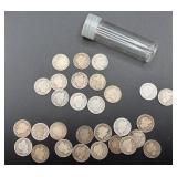 Roll of Barber Silver Dimes