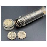 Tube of 1957-Dï¿½Jefferson Nickels