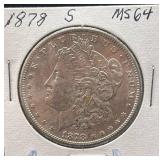 1878-S Morgan Silver Dollar MS64