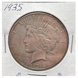 1935 Peace Silver Dollar Coin