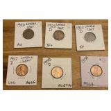 6pc Lincoln Wheat Cent Coins