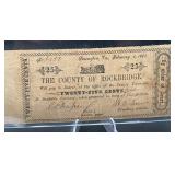 1863 County of Rockbridge 25-Cent Note