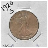 1920-S Walking Liberty Silver Half Dollar