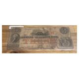 1854 Farmers & Merchants Bank Note