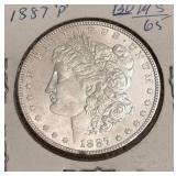 1887-Pï¿½Morgan Silver Dollar Coin