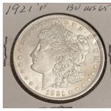 1921-P Morgan Silver Dollar BU MS65