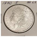 1880-S Morgan Silver Dollar MS65