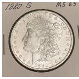 1880-S Morgan Silver Dollar MS65