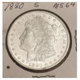 1880-S Morgan Silver Dollar MS64
