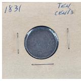1831 U.S. Capped Bust Silver Dime