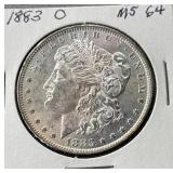 1883-O Morgan Silver Dollar MS64