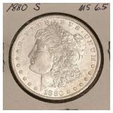 1880-S Morgan Silver Dollar MS65