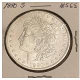 1880-S Morgan Silver Dollar MS65
