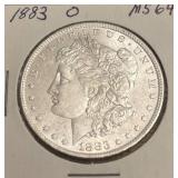 1883-O Morgan Silver Dollar MS64