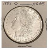 1883-O Morgan Silver Dollar MS65