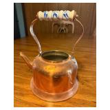 Copper Teapot with Porcelain Handle