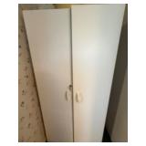 White Double-Door Cabinet with Adjustable Shelves