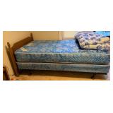 Twin Size Bed Set with Mattress and Headboard