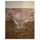 Pink Bubble Glass Vase Bowlï¿½6.5ï¿½5.5