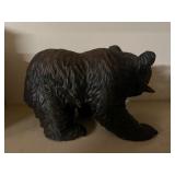 Vtg Hand-Carved Wooden Bear 9ï¿½x6ï¿½