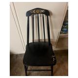 Vtg Black Wooden Spindle Chair 35ï¿½x15ï¿½