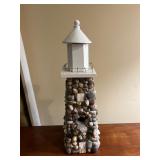 Stone Lighthouse Decorative Figure 6ï¿½x6ï¿½x18.5ï¿½