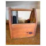 Wooden Tool Caddy w/Contentsï¿½11ï¿½7.5ï¿½13