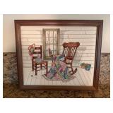 Framed Cross-Stitch Artï¿½13.5ï¿½11.5