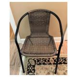 Wicker Chair With Metal Frame 21ï¿½x16ï¿½x28.5ï¿½