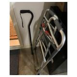 Folding Walker and Cane Set