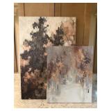Two Abstract Prints on Canvasï¿½20ï¿½30