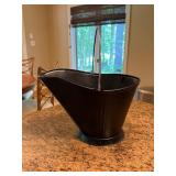 Black Coal Scuttle with Handleï¿½16x12x18